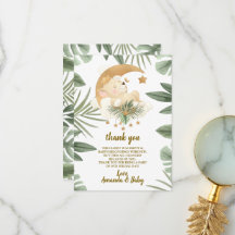 Tack för ditt kort för baby Lejona safari Baby Sho