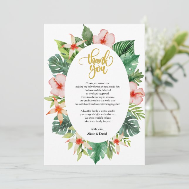 Tack för ditt kort för babyskor | Cute Safari Frie (Stående Fram)