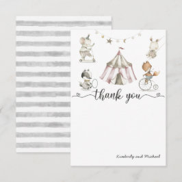 Tack för ditt kort för babyskor i Baby djur Circus