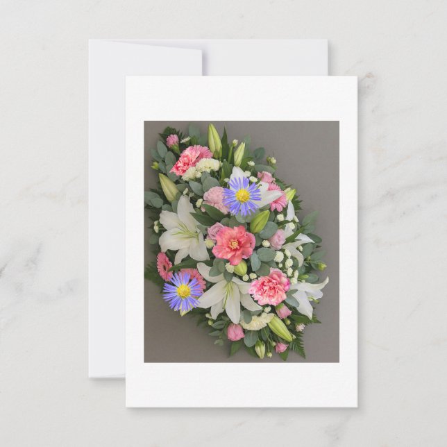Tack för ditt kort för blomman (Framsida)