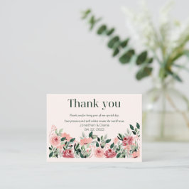 Tack för ditt kort för blommigt Bröllop