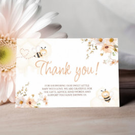 Tack för ditt kort för blommigt Honungsbin