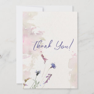 Tack för ditt kort för blommigt Pastel Wildblommor