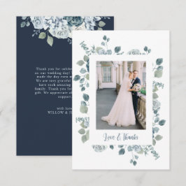 Tack för ditt kort för blommigt Photo Bröllop