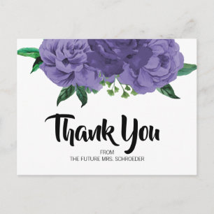 Tack för ditt kort för blommigt Violet Lila Möhipp
