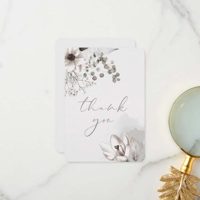 Tack för ditt kort för Blommigten elegant (Fram/Back In Situ)