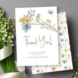 Tack för ditt kort för blommigtens babydusch i Bab
