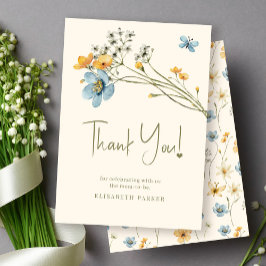 Tack för ditt kort för blommigtens babydusch i Bab