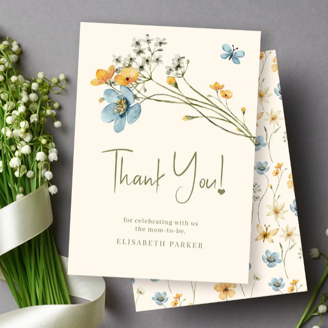 Tack för ditt kort för blommigtens babydusch i Bab (Skapare uppladdad)