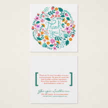 Tack för ditt kort för blommigtens kund