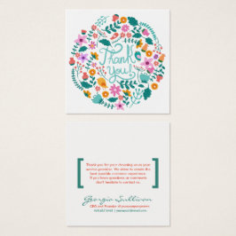 Tack för ditt kort för blommigtens kund