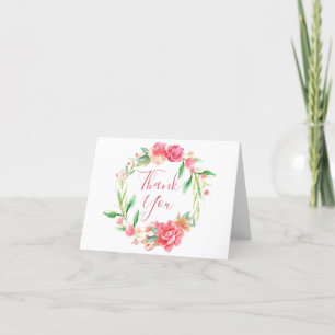 Tack för ditt kort för blommigtens vattenfärg
