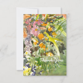 Tack för ditt kort för blommigtens vattenfärg