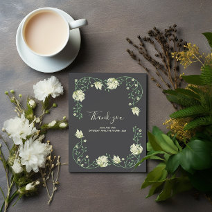 Tack för ditt kort för blommor i art nouveau söt b