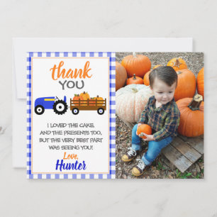 Tack för ditt kort för Blue Pumpkin Tractor