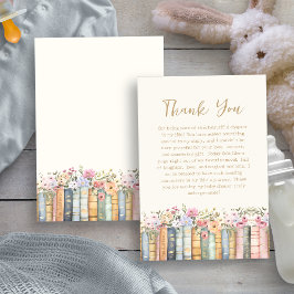 Tack för ditt kort för bok Baby Shower