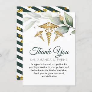 Tack för ditt kort för botaniskt elegant Foliage D