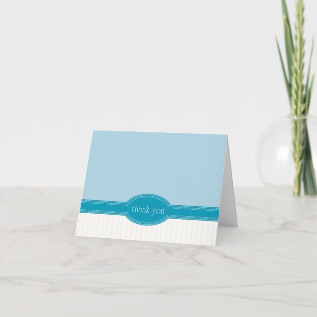 Tack för ditt kort för Bröllop eller Shower, Aqua (Framsida)