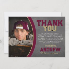 Tack för ditt kort för Burgundy och Bronze Chalkbo