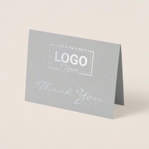 Tack för ditt kort för Business Logotyp Silver Foi