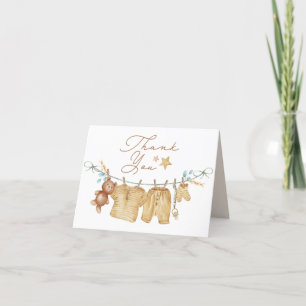 Tack för ditt kort för Clothesline Baby Shower
