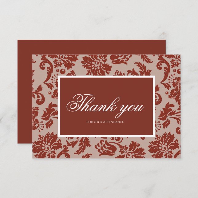 Tack för ditt kort för Copper Rust anpassningsbar (Fram/baksida)