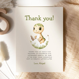 Tack för ditt kort för Cute Hatching Dinosaur Baby