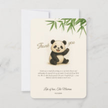 Tack för ditt kort för Cute Panda Baby Shower