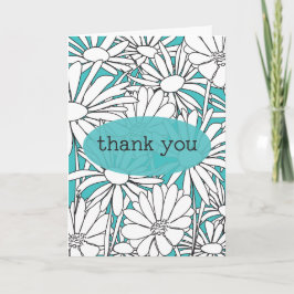 Tack för ditt kort för Daisy för linjekonst