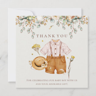 Tack för ditt kort för den botaniska Pojke-duschen