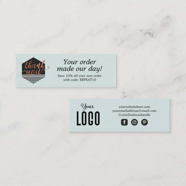 Tack för ditt kort för den moderna Anpassningsbarn (Fram/baksida)