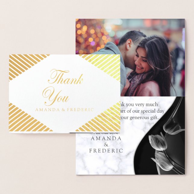 Tack för ditt kort för den moderna vita svarta Abs (Display)