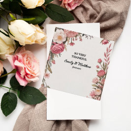 Tack för ditt kort för Designer Rosa Flower Bouque