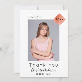 Tack för ditt kort för det moderna fotot ro guld