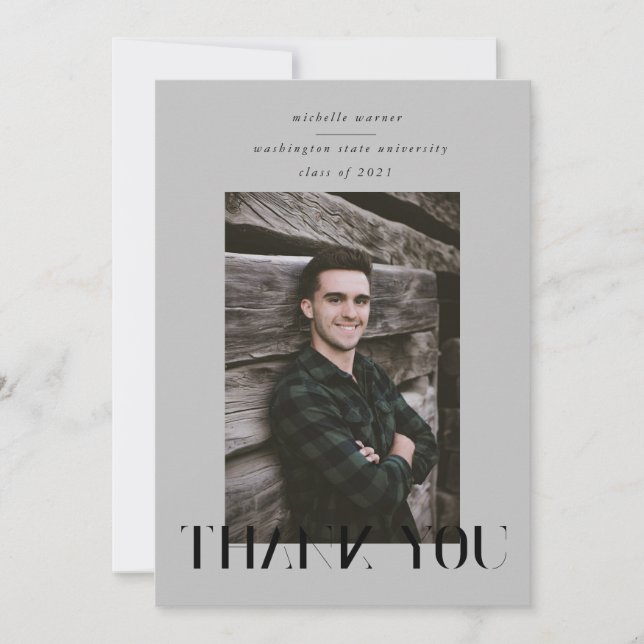 Tack för ditt kort för det moderna skriptet studen (Framsida)