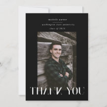 Tack för ditt kort för det moderna skriptet studen