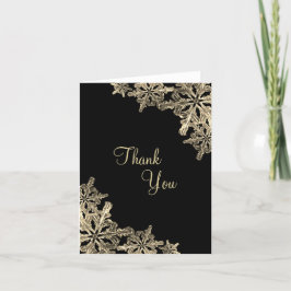 Tack för ditt kort för elegant Black och Guld