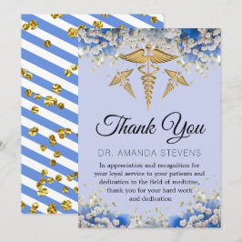 Tack för ditt kort för elegant Blommigt Daisy Dokt