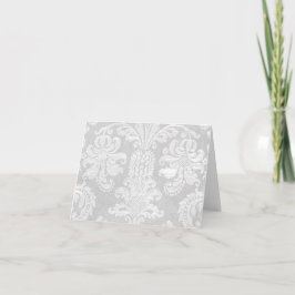 Tack för ditt kort för Elegant bröllop White Damas