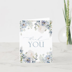 Tack för ditt kort för elegant Dusty Blue Blommigt