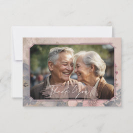 Tack för ditt kort för elegant, gammalt Bröllop