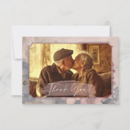 Tack för ditt kort för elegant, gammalt Bröllop