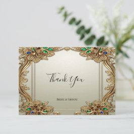 Tack för ditt kort för elegant Guld