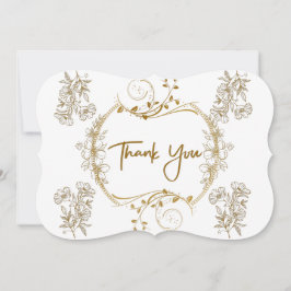 Tack för ditt kort för elegant Gulden ram