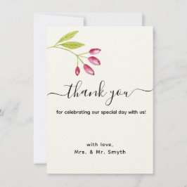 Tack för ditt kort för elegant Modern Blommigt Brö