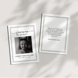 Tack för ditt kort för elegant Modern Sympathy Mem