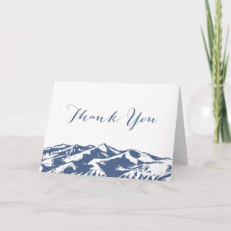 Tack för ditt kort för elegant Mountain Bröllop