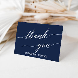 Tack för ditt kort för elegant Navy Calligraphy