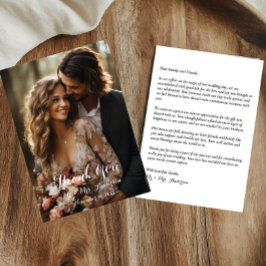 Tack för ditt kort för elegant Photo Script Bröllo
