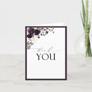 Tack för ditt kort för elegant Plum Lila Calligrap